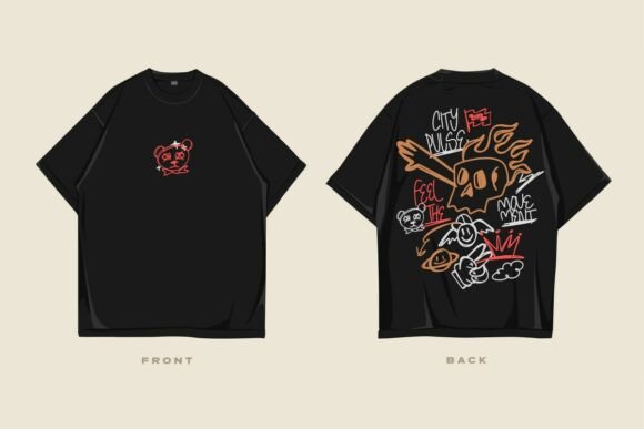 City Pulse Urban Graffiti Graphic Tee: Raw Energy for Your Brand
