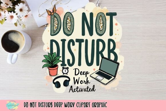 Declare Your Focus Zone with Do Not Disturb Deep Work Clipart