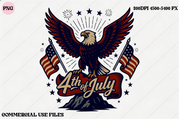 Eagle 4th of July American Flag Graphic: Elevate Your Designs