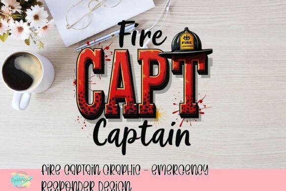 Fire Captain Graphic: Bold Emergency Responder Design