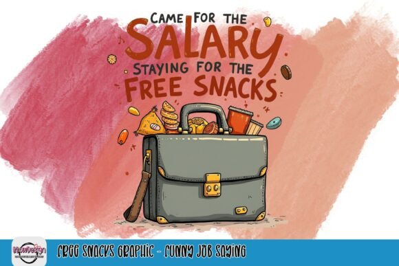 Free Snacks Graphic: The Funny Job Saying Design
