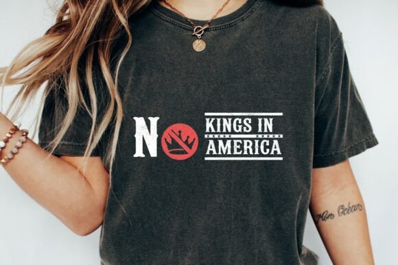 No Kings in America Graphic T-Shirt Png: A Design Asset for Bold Statements