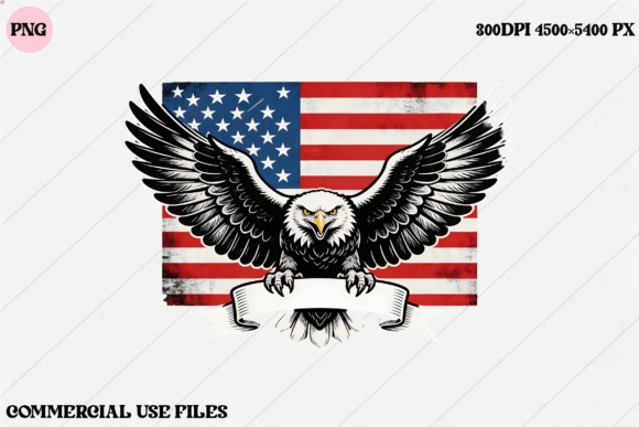 Patriotic Eagle USA Flag Graphic Design: A Bold Creative Asset