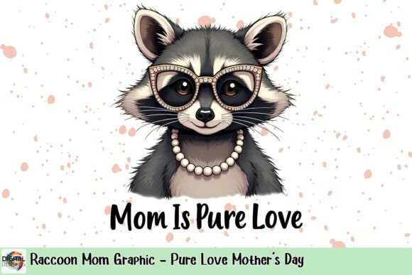 Raccoon Mom Graphic: Pure Love for Mother's Day