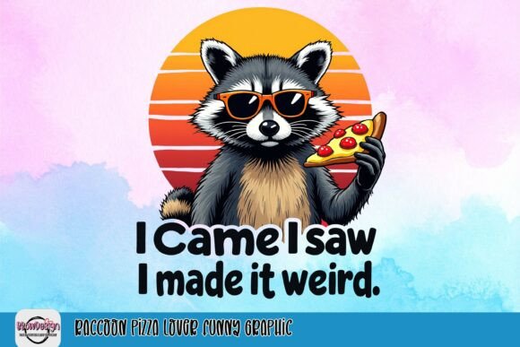 Raccoon Pizza Lover: A Funny Graphic for Creative Brands