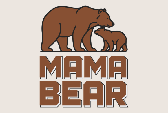 Retro Mama Bear Vector: A Modern Classic for Your Brand