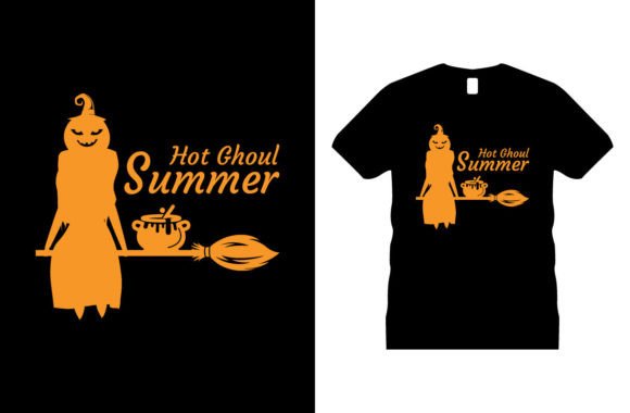 Summer Halloween Graphic T-shirt Design: Your Spooky-Cool Asset