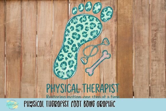 Unique Leopard-Print Foot Bone Graphic for PTs